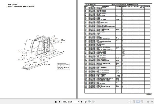 Tadano Crane ATF 100G 4 J 2145063 2145089 Parts Catalog 2