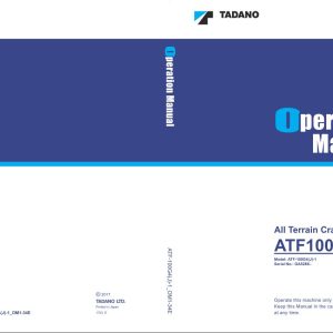 Tadano Crane ATF 100G4J 1 Operation Manual ATF 100G4J 1 OM1 34E 2017 1