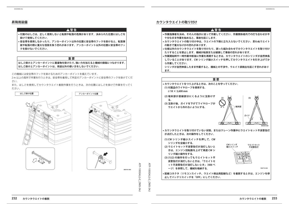 Tadano Crane ATF 100G4J 2 Operation Manual ATF 100G4J 2 OM3 34J 2020 JP 2