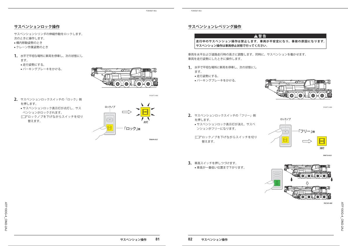 Tadano Crane ATF 100G4J 2 Operation Manual ATF100G 4 OM2 2AJ 2021 JP 2