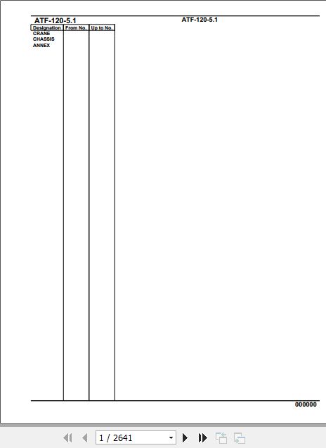Tadano Crane ATF 120 5.1 2058101 2058499 Parts Catalog 1