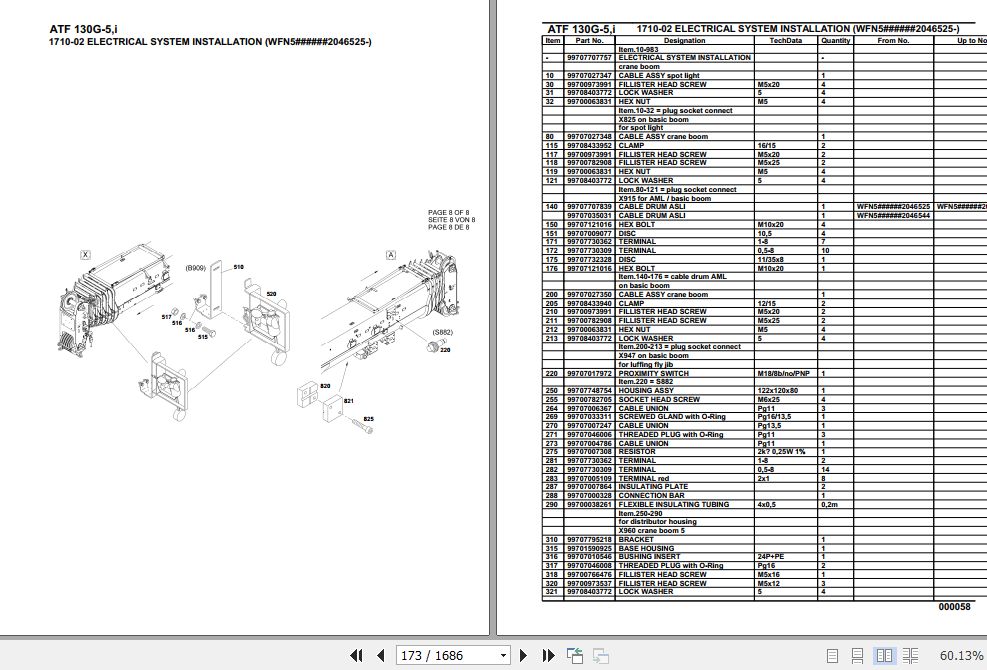 Tadano Crane ATF 130G5,i Parts Catalog