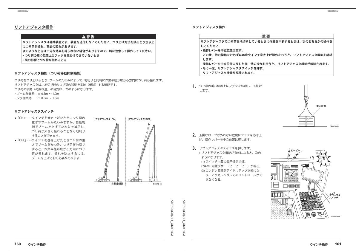 Tadano Crane ATF 130G5J 1 Operation Manual ATF 130G5J 1 OM1 1GJ 2020 JP 2
