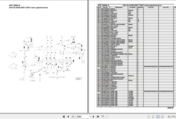 Tadano Crane ATF 220G 5 2036101 2036261 Parts Catalog 2