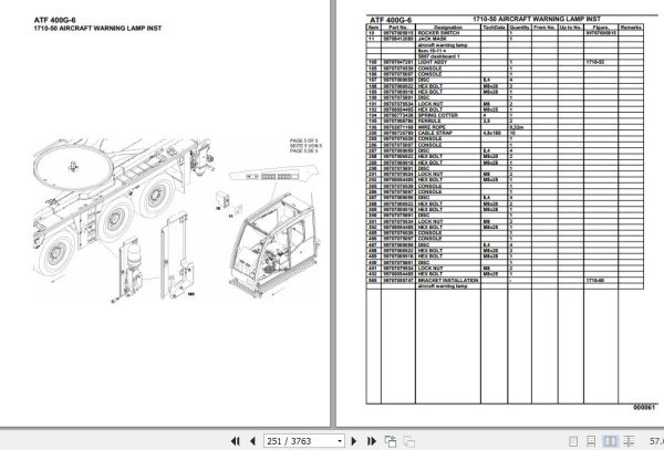 Tadano Crane ATF 400G 6 2076101 2076499 Parts Catalog 2