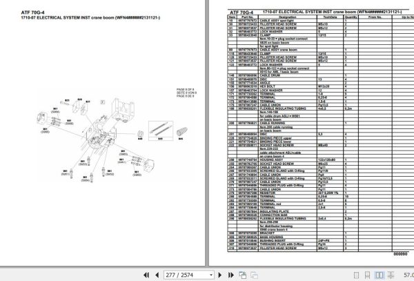 Tadano Crane ATF 70G 4 2131001 2131499 Parts Catalog 2