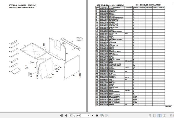 Tadano Crane ATF 80 4 2043101 2043134 Parts Catalog 2