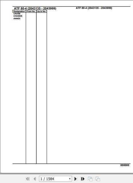 Tadano Crane ATF 80 4 2043135 2043999 Parts Catalog 1