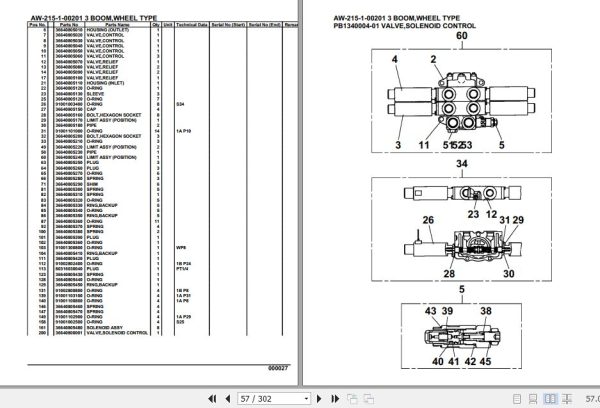Tadano Crane AW 215 1 00201 3 Boom Wheel Type Parts Catalog 2