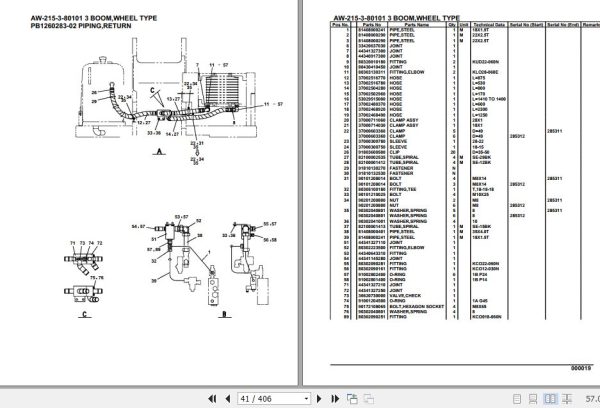 Tadano Crane AW 215 3 80101 3 Boom Wheel Type Parts Catalog 2