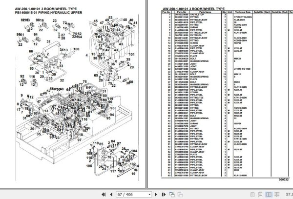 Tadano Crane AW 250 1 00101 3 Boom Wheel Type Parts Catalog 2