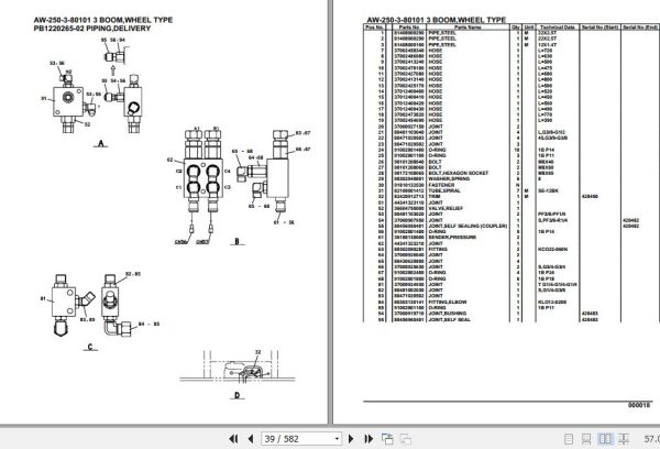 Tadano Crane AW 250 3 80101 3 Boom Wheel Type Parts Catalog 2