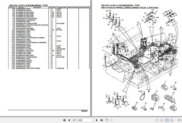 Tadano Crane AW 370 1 81013 4 Boom Wheel Type Parts Catalog 2