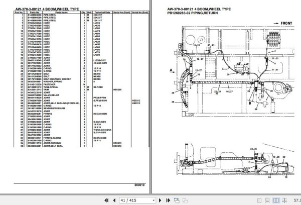Tadano Crane AW 370 3 80121 4 Boom Wheel Type Parts Catalog 2