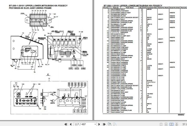 Tadano Crane BT 200 1 20101 Upper Lower Mitsubishi KK FE63ECY Parts Catalog 2