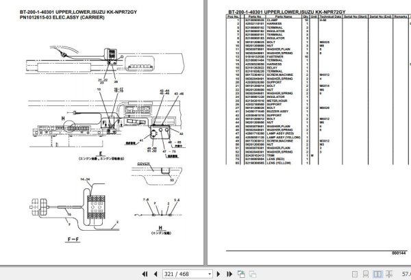 Tadano Crane BT 200 1 40301 Upper Lower Isuzu KK NPR72GY Parts Catalog 2