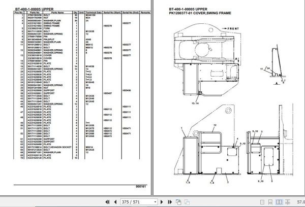 Tadano Crane BT 400 1 00005 Upper Parts Catalog 2