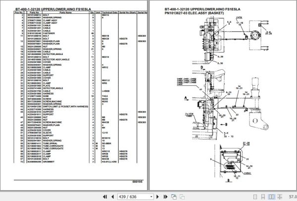 Tadano Crane BT 400 1 32120 Upper Lower Hino FS1ESLA Parts Catalog 2