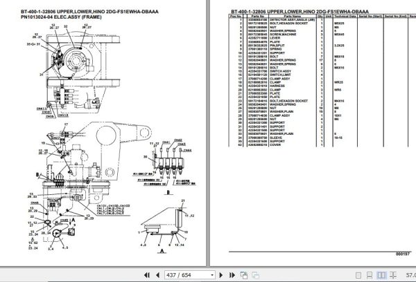 Tadano Crane BT 400 1 32806 Upper Lower Hino 2DG FS1EWHA DBAAA Parts Catalog 2