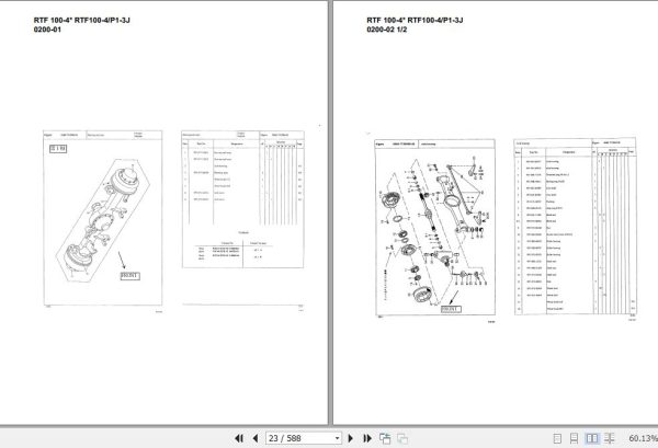 Tadano Crane Carrier RTF100 4 RTF100 4 P1 3J Parts Catalog 2