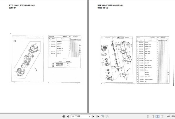 Tadano Crane Carrier RTF160 5 RTF160 5 P1 4J Parts Catalog 2