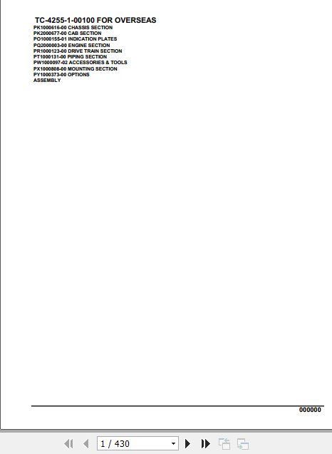 Tadano Crane Carrier TC 4255 1 00100 For Overseas Parts Catalog 1