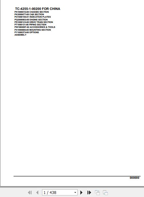 Tadano Crane Carrier TC 4255 1 00200 For China Parts Catalog 1