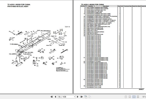 Tadano Crane Carrier TC 4255 1 00200 For China Parts Catalog 2