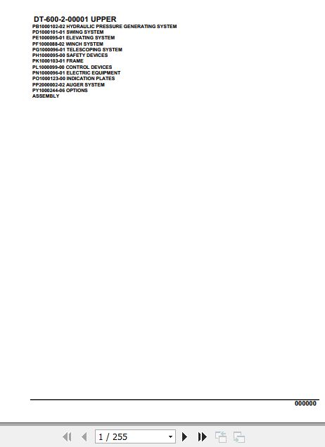 Tadano Crane DT 600 2 00001 Upper Parts Catalog 1