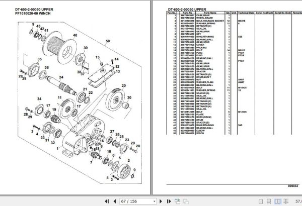 Tadano Crane DT 600 2 00050 Upper Parts Catalog 2