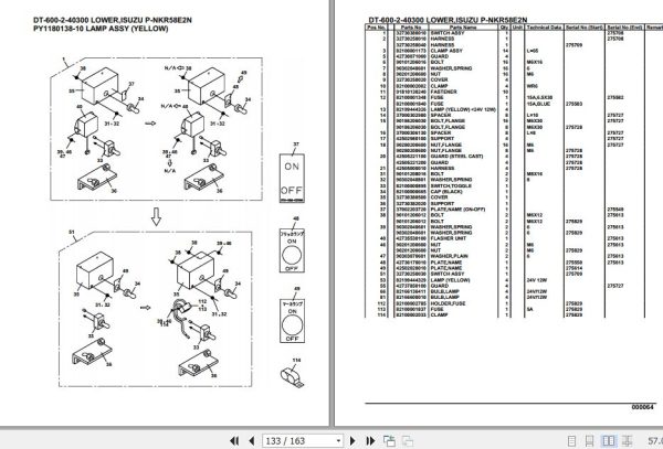 Tadano Crane DT 600 2 40300 Lower Isuzu P NKR58E2N Parts Catalog 2