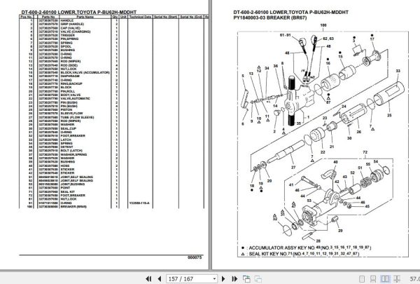 Tadano Crane DT 600 2 60100 Lower Toyota P BU62H MDDHT Parts Catalog 2