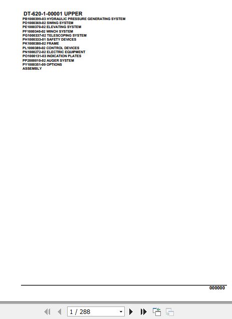 Tadano Crane DT 620 1 00001 Upper Parts Catalog 1