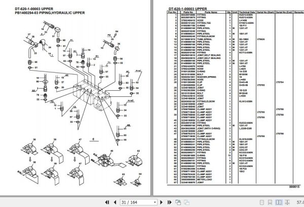 Tadano Crane DT 620 1 00003 Upper Parts Catalog 2