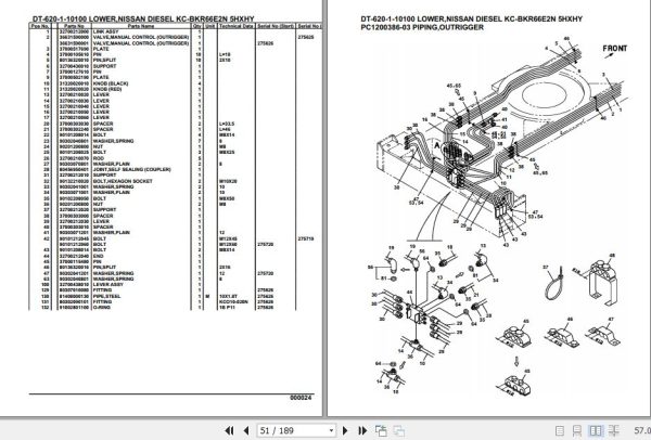 Tadano Crane DT 620 1 10100 Lower Nissan Diesel KC BKR66E2N 5HXHY Parts Catalog 2
