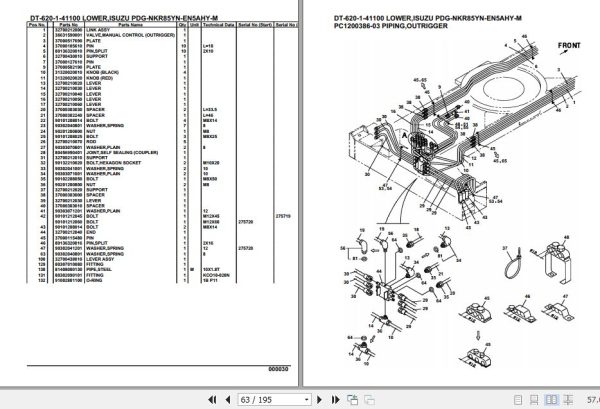 Tadano Crane DT 620 1 41100 Lower Isuzu PDG NKR85YN EN5AHY M Parts Catalog 2