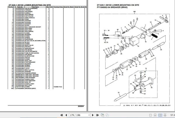 Tadano Crane DT 620 1 90100 Lower Mounting On Site Parts Catalog 2