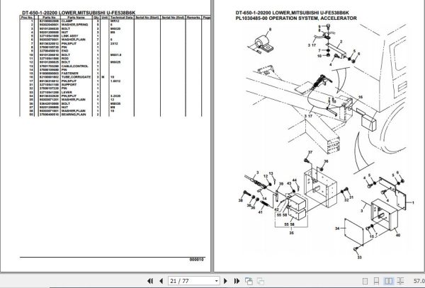 Tadano Crane DT 650 1 20200 Lower Mitsubishi U FE538B6K Parts Catalog 2
