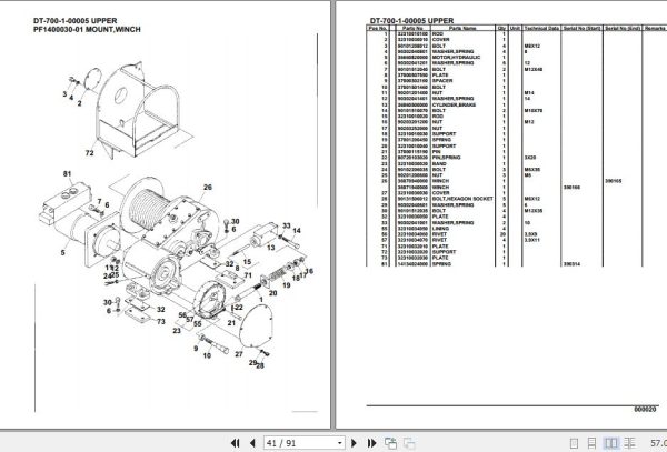 Tadano Crane DT 700 1 00005 Upper Parts Catalog 2