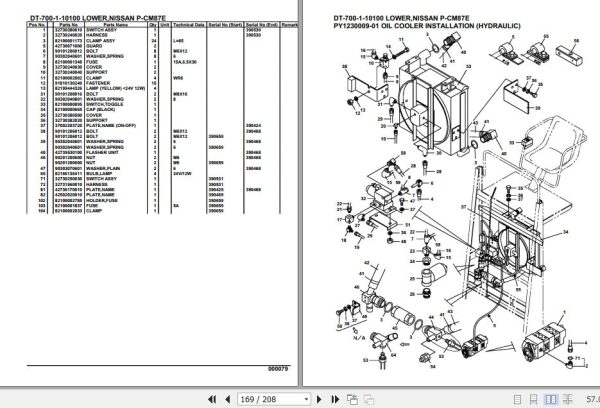 Tadano Crane DT 700 1 10100 Lower Nissan P CM87E Parts Catalog 2