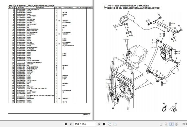 Tadano Crane DT 700 1 10600 Lower Nissan U MK210EN Parts Catalog 2