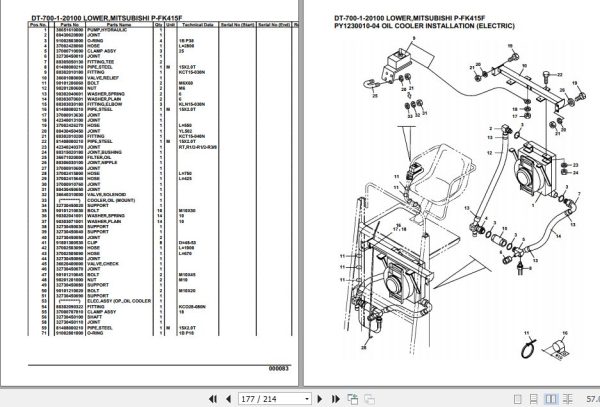 Tadano Crane DT 700 1 20100 Lower Mitsubishi P FK415F Parts Catalog 2