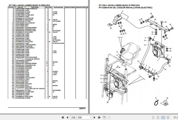 Tadano Crane DT 700 1 40100 Lower Isuzu P FRR12FA Parts Catalog 2