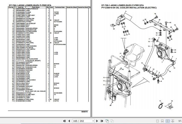 Tadano Crane DT 700 1 40300 Lower Isuzu P FRR12FA Parts Catalog 2