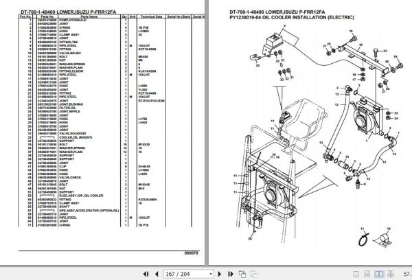Tadano Crane DT 700 1 40400 Lower Isuzu P FRR12FA Parts Catalog 2