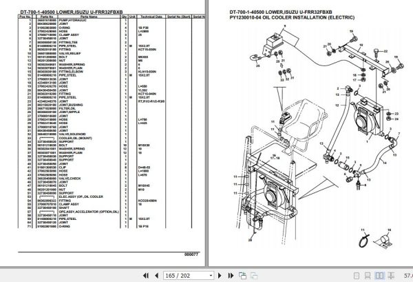 Tadano Crane DT 700 1 40500 Lower Isuzu U FRR32FBXB Parts Catalog 2
