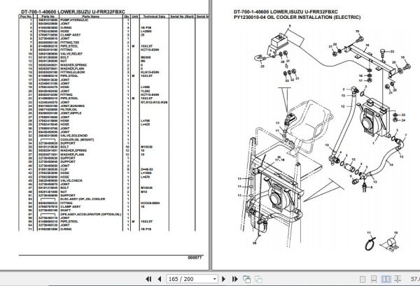 Tadano Crane DT 700 1 40600 Lower Isuzu U FRR32FBXC Parts Catalog 2