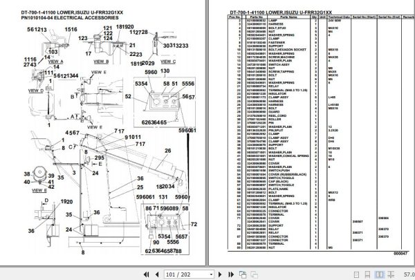Tadano Crane DT 700 1 41100 Lower Isuzu U FRR32G1XX Parts Catalog 2