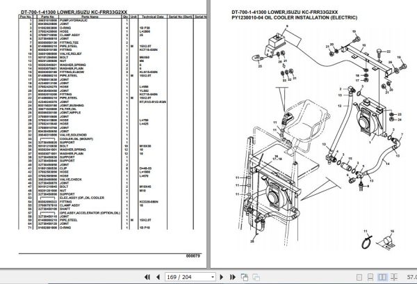 Tadano Crane DT 700 1 41300 Lower Isuzu KC FRR33G2XX Parts Catalog 2