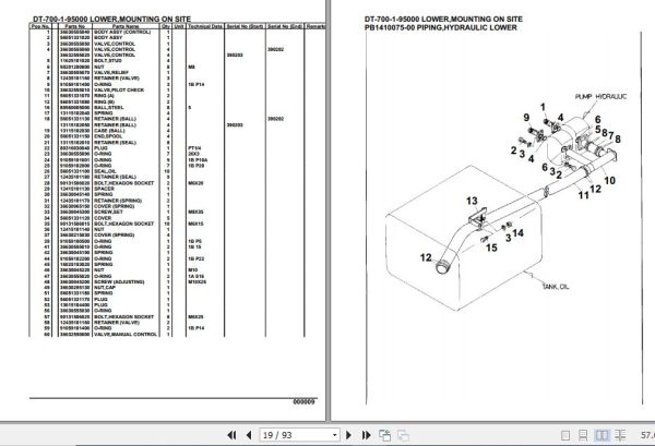 Tadano Crane DT 700 1 95000 Lower Mounting On Site Parts Catalog 2